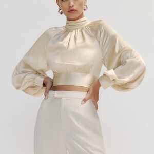 Reformation Julia Silk Top